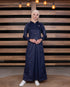 Violet Hue Contrast Stitch Jilbab